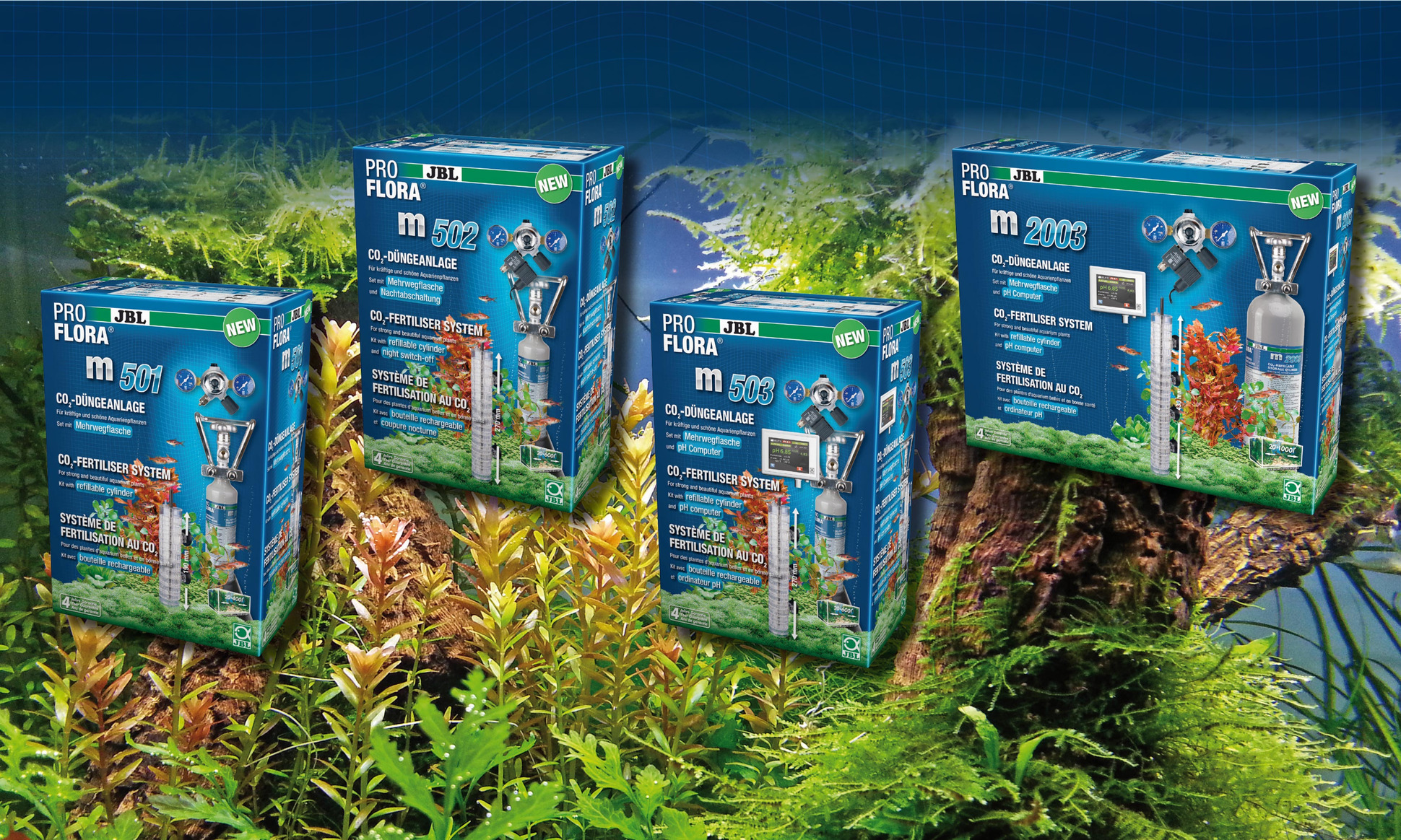 Hervulbare CO2-sets van JBL
