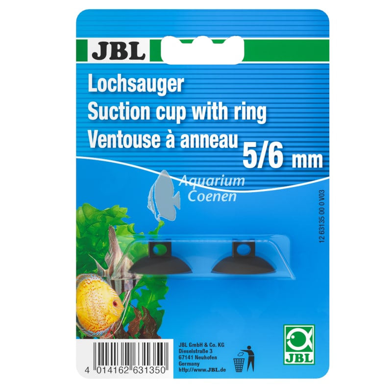 Een JBL Zuignap Met Gat 5/6 mm.