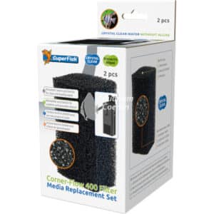 Een Superfish Corner Filter 400 Media Vervang Set.